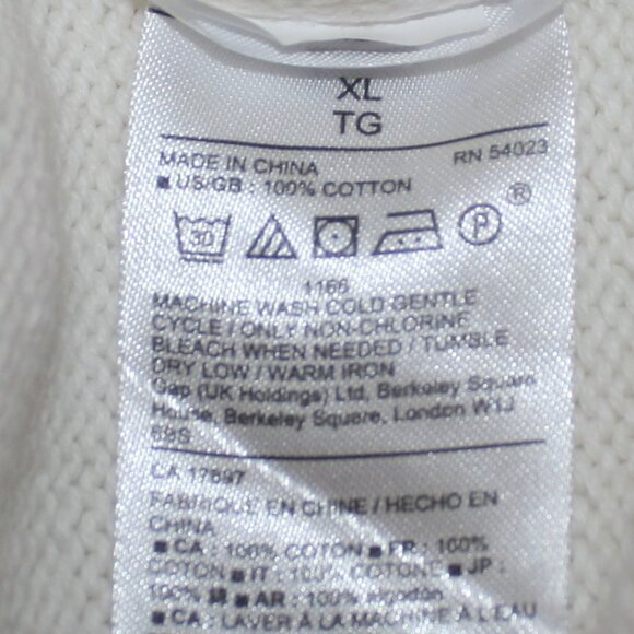 GAP Sweater Men's Knit Pullover Patriotic Red White Blue Stripe Vintage X-Large - Picture 6 of 12